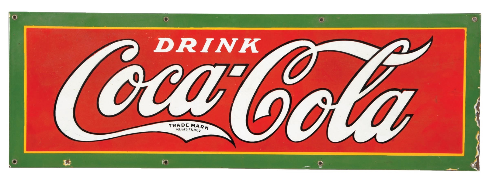 DRINK COCA-COLA PORCELAIN SIGN