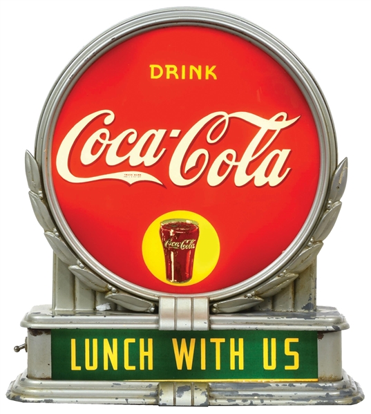 COCA-COLA BRUNHOFF LIGHTED COUNTERTOP DISPLAY