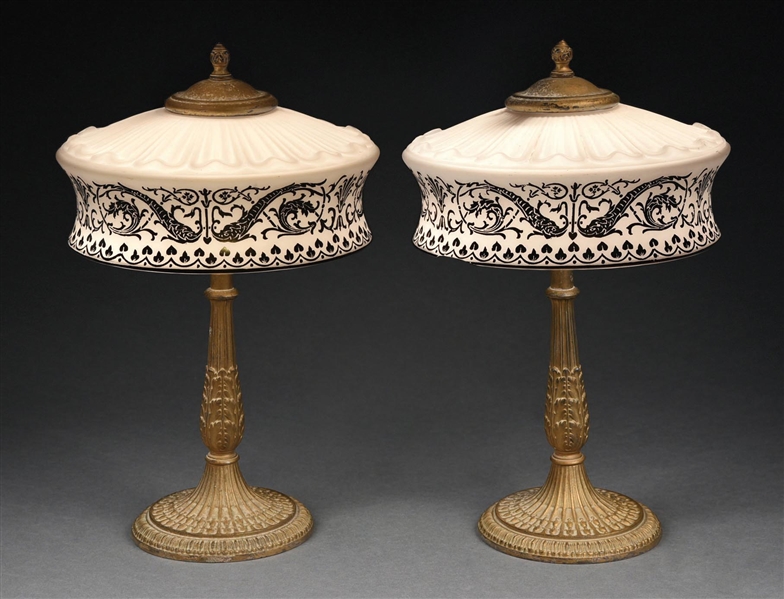 PAIR OF EARLY 20TH CENTURY JAPANESE STYLE TABLE LAMPS
