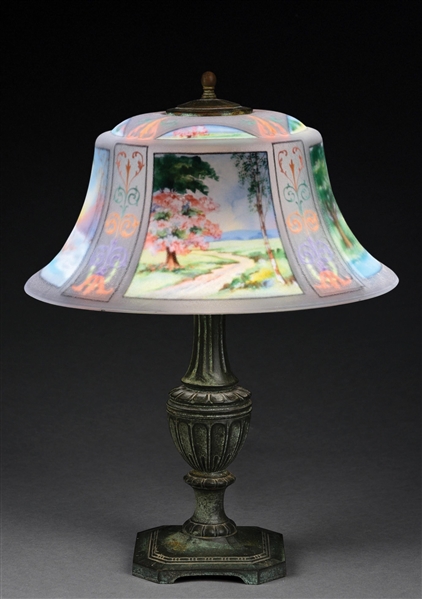 PAIRPOINT REVERSE PAINTED TABLE LAMP