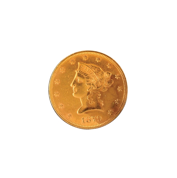 1879 $10 GOLD LIBERTY COIN, BU