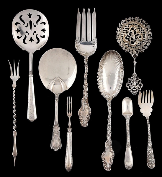 LOT OF STERLING SILVER ANTIQUE PIECES