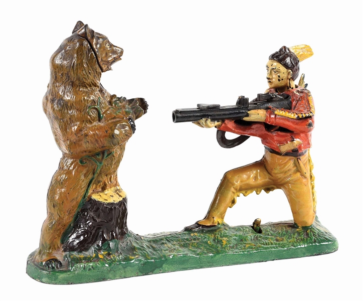 J. & E. STEVENS INDIAN & BEAR MECHANICAL BANK