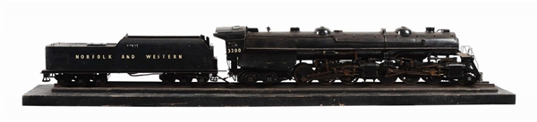 SCRATCH-BUILT NORFOLK & WESTERN STEAM LOCOMOTIVE W/ MATCHING TENDER