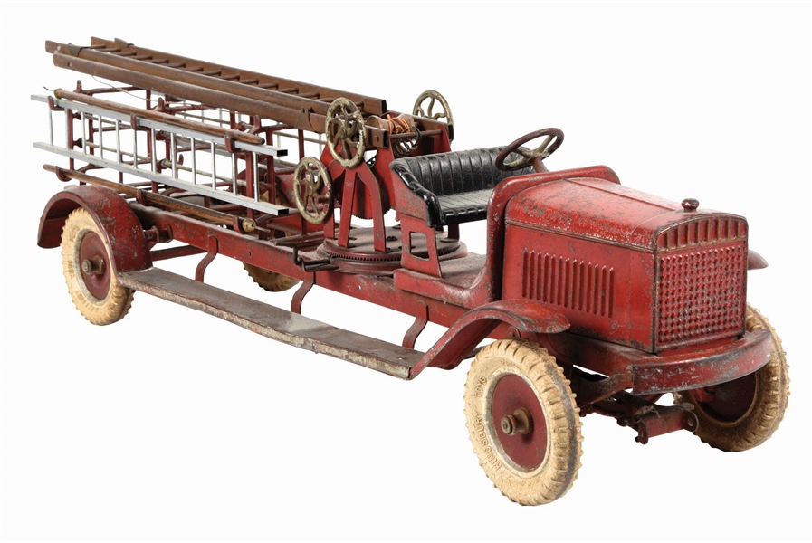 KINGSBURY PRESSED STEEL 30" AERIAL LADDER TRUCK