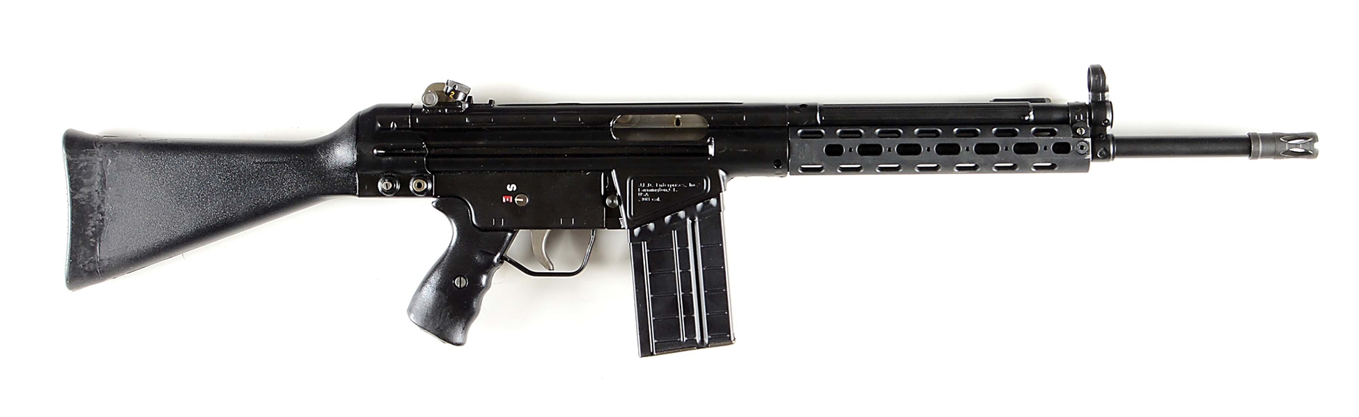 (M) EARLY JLD ENTERPRISES MARKIED PTR-91 SEMI AUTOMATIC RIFLE.