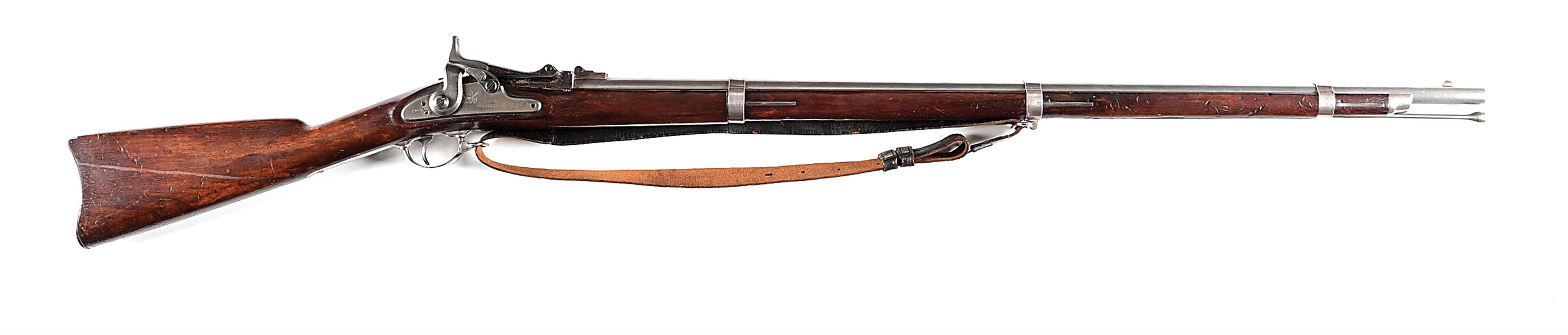 (A) FINE US SPRINGFIELD MODEL 1865 FIRST ALLIN CONVERSION TRAPDOOR RIFLE.