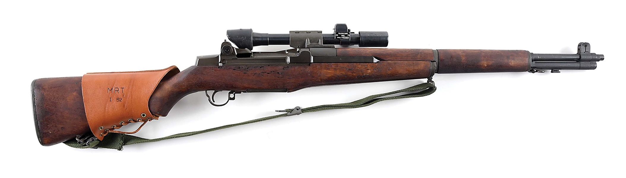 (C) SPRINGFIELD M1D SEMI AUTOMATIC SNIPER RIFLE.