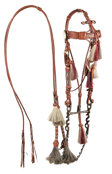 RAWLINS WYOMING CALFSKIN AND HORSEHAIR BRIDLE