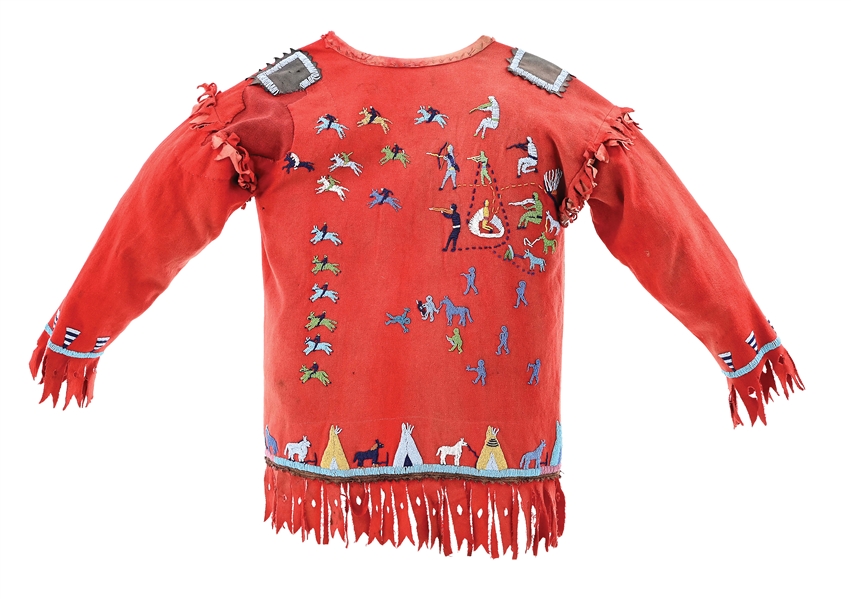 AN APSÁALOOKE (CROW) PICTORIAL BEADED SCOUT JACKET