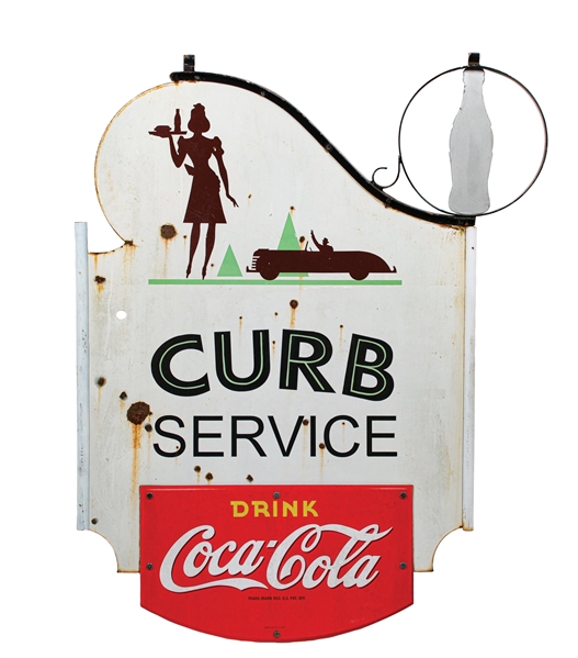 COCA-COLA CURB SERVICE SIGN