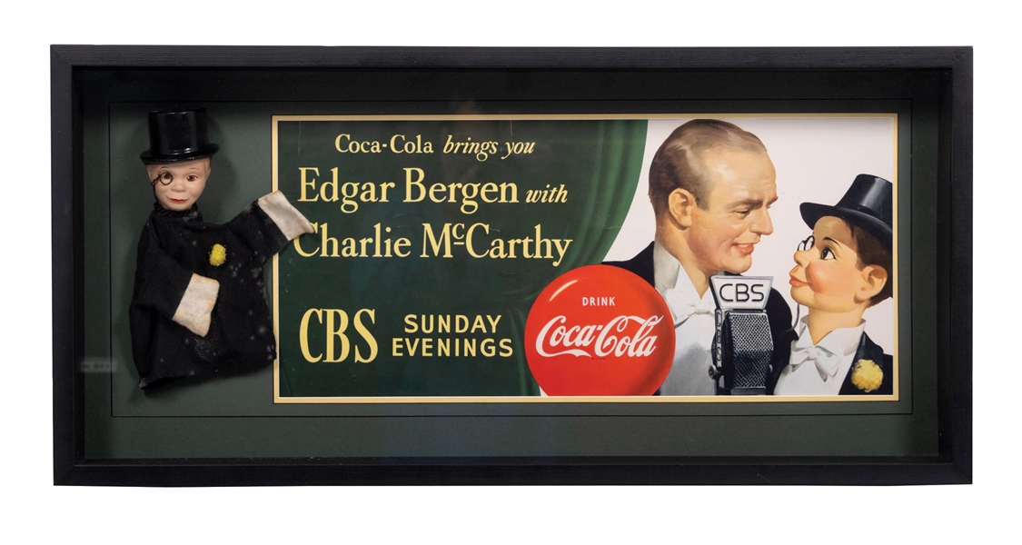 EDGAR BERGEN W/ CHARLIE MCCARTHY SHADOW BOX.