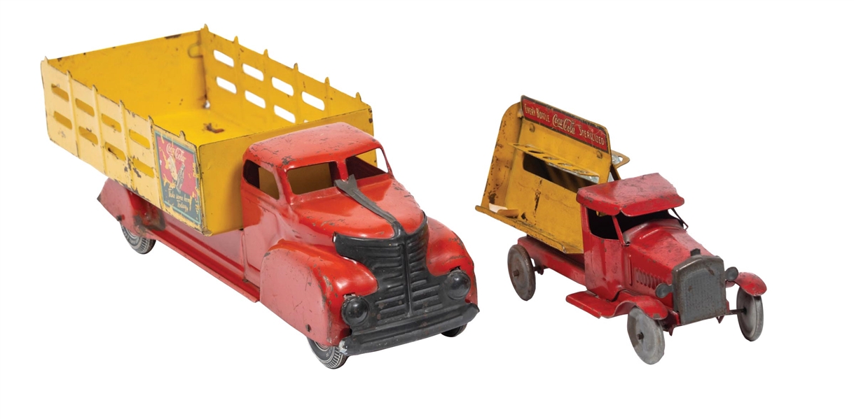 COLLECTION OF 2: COCA-COLA METAL TOY TRUCKS