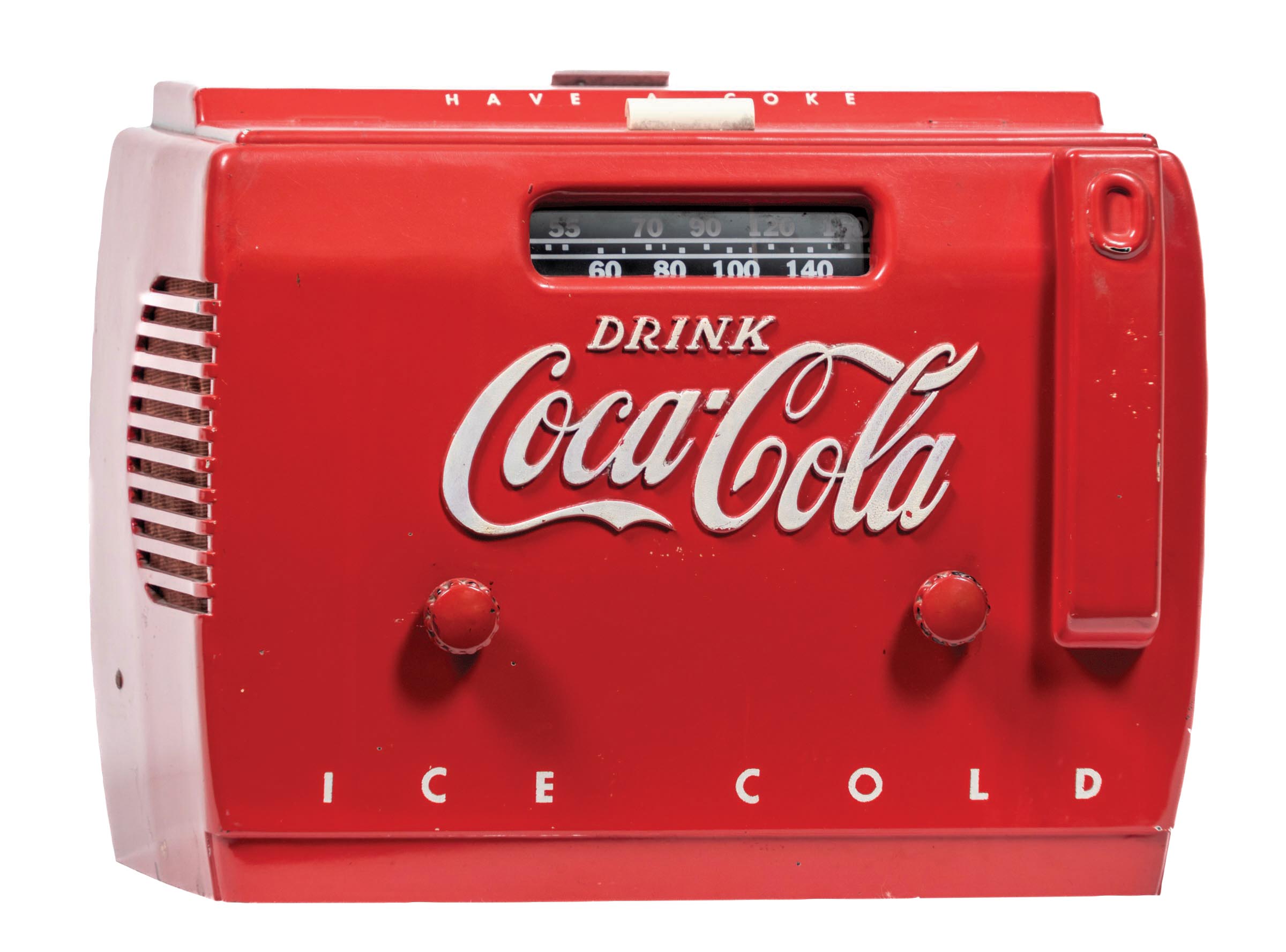 Lot Detail - ELECTRIC COCA-COLA COOLER RADIO.