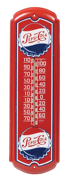 PEPSI-COLA TIN THERMOMETER