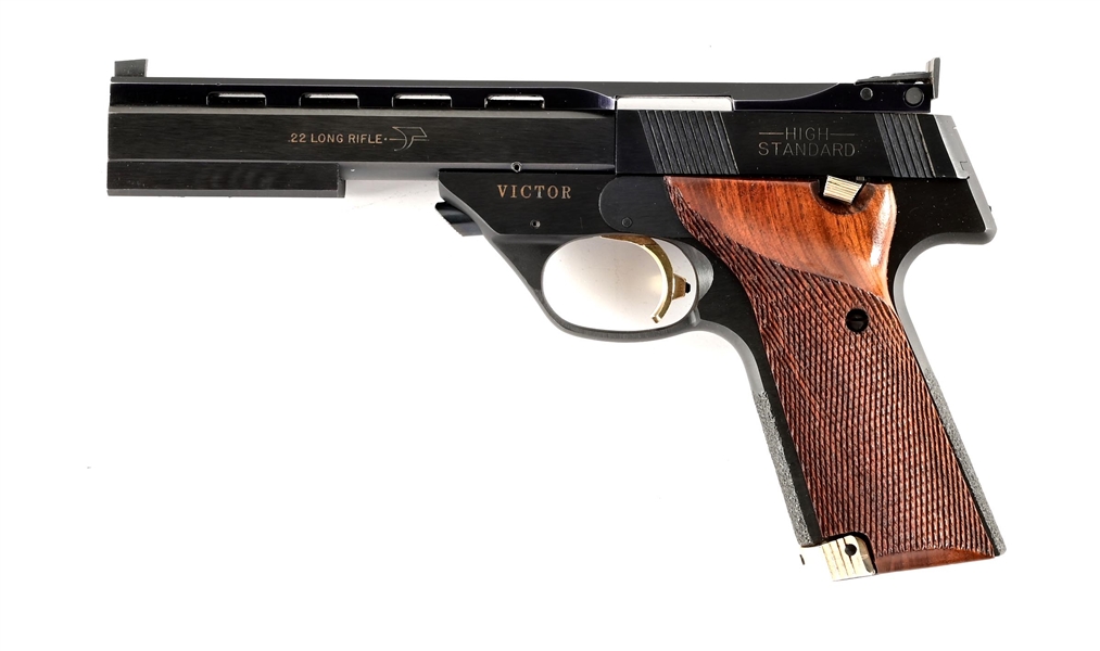 (M) HIGH STANDARD VICTOR SEMI AUTOMATIC PISTOL.