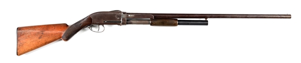 (A) BANNERMAN MODEL 1890 SPENCER SLIDE ACTION SHOTGUN.