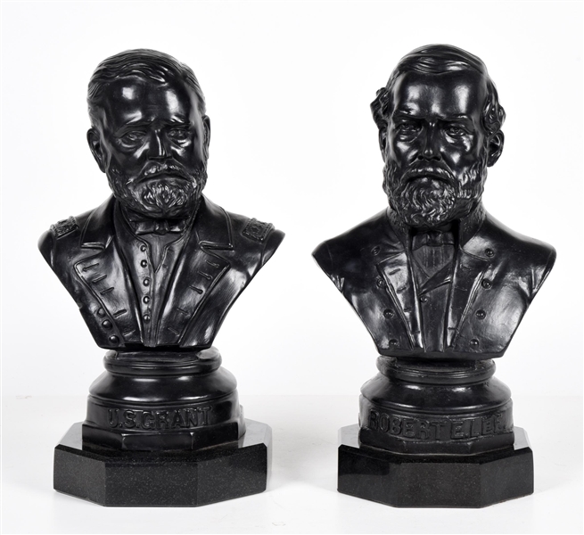 LOT OF 2: BUSTS OF ULYSSES S. GRANT AND ROBERT E. LEE. 