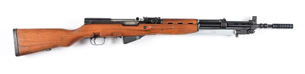 (C) YUGOSLAVIAN M59/66 SKS SEMI-AUTOMATIC RIFLE.