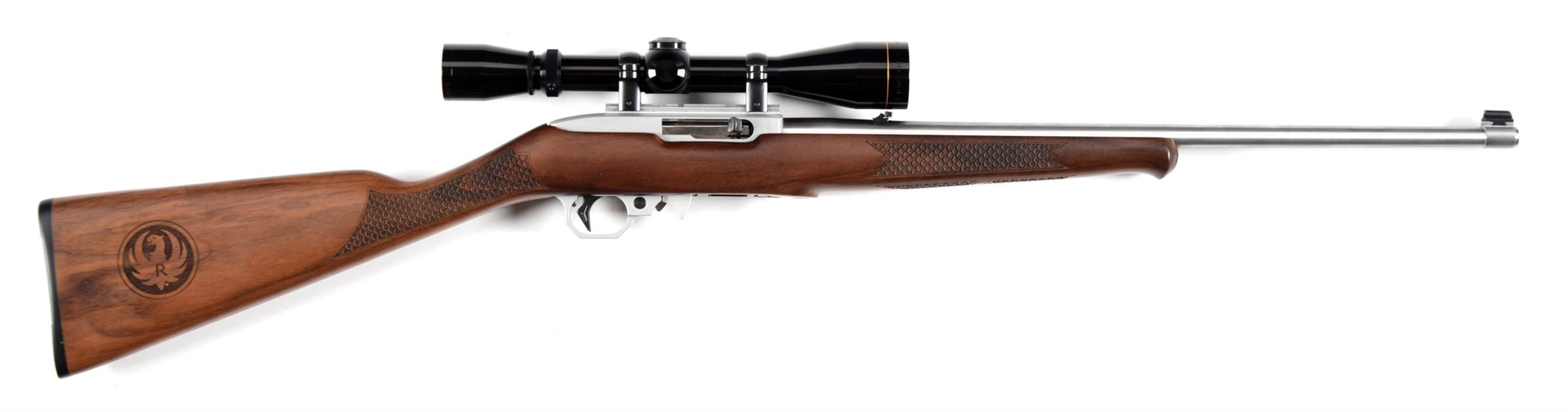 (M) STAINLESS  RUGER 10/22, SEMI AUTOMATIC RIFLE.