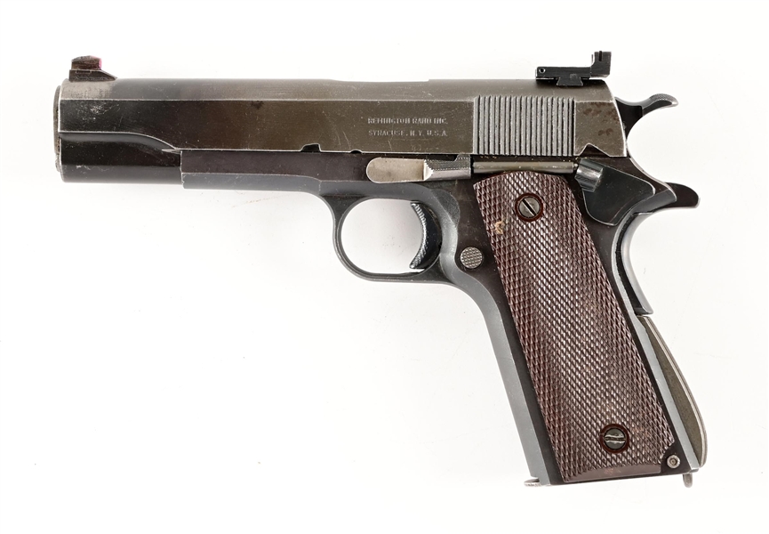 (M) REMINGTON RAND 1911 SLIDE ON ESSEX ARMS FRAME SEMI AUTOMATIC PISTOL.