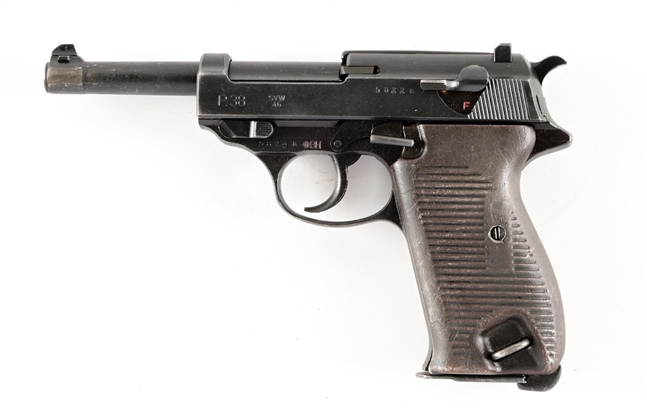 (C) BUNDESHEER MARKED FRENCH "SVW / 46" P.38 GRAY GHOST P.38 SEMI AUTOMATIC PISTOL.