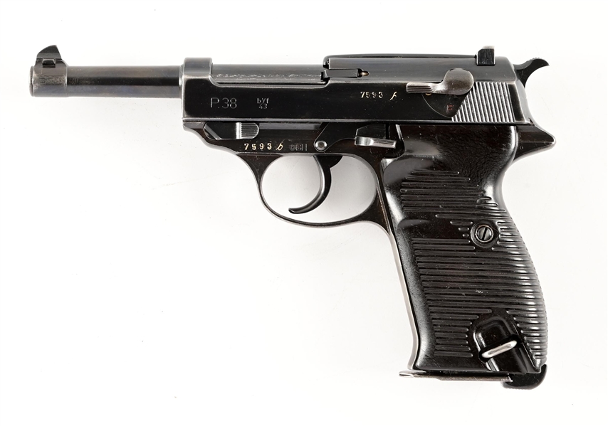 (C) BUNDESHEER MARKED MAUSER "BYF / 43" P.38 SEMI AUTOMATIC PISTOL.