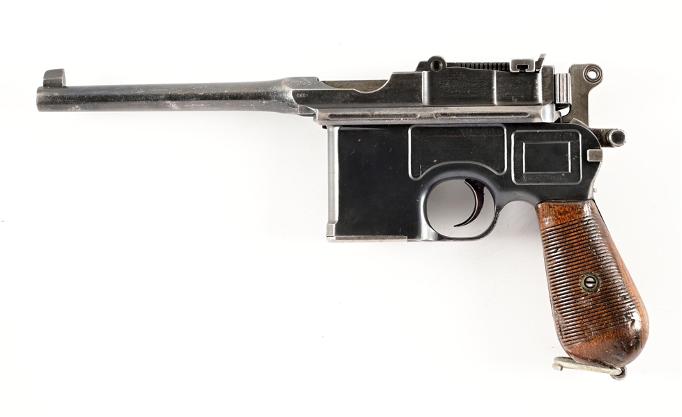 (C) MAUSER C96 BROOMHANDLE SEMI AUTOMATIC PISTOL.