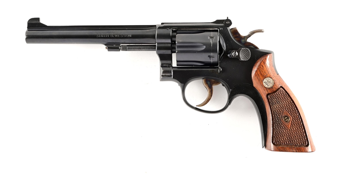 (C) SMITH & WESSON K-22 MASTERPIECE DOUBLE ACTION REVOLVER.