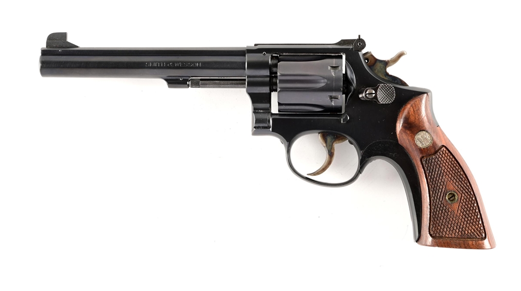 (C) SMITH & WESSON K-38 TARGET MASTERPIECE DOUBLE ACTION REVOLVER.