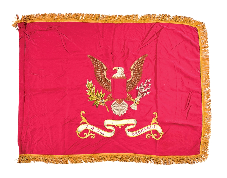 US WWII 83RD INFANTRY DIVISION 783RD ORDNANCE LIGHT MAINTENANCE COMPANY PHILADELPHIA QUARTERMASTER DEPOT FLAG.