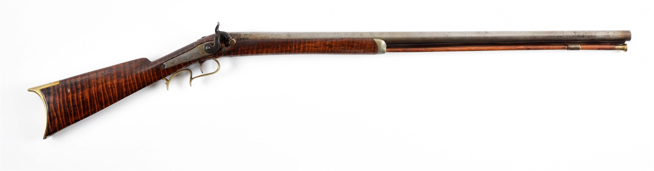 (A) HALFSTOCK PERCUSSION KENTUCKY RIFLE.