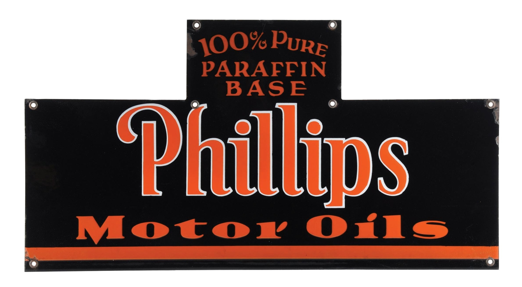 RARE PHILLIPS 66 MOTOR OILS PORCELAIN OIL RACK SIGN. 