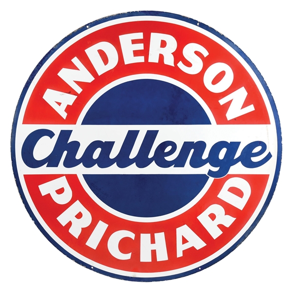 ANDERSON PRICHARD CHALLENGE PORCELAIN SIGN.