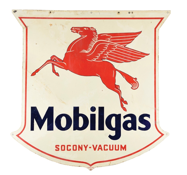 LARGE MOBILGAS SOCONY-VACUUM SIGN W/ PEGASUS GRAPHIC.