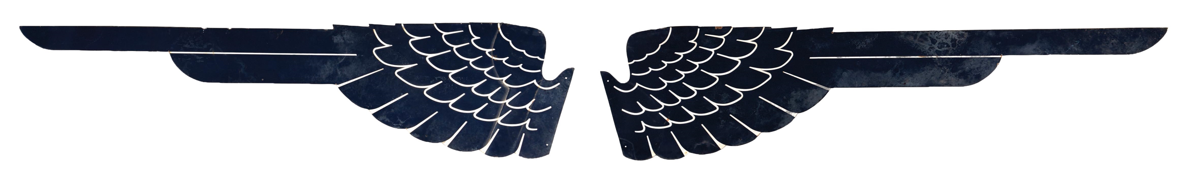 COLLECTION OF 2: ESSO HUMBLE PORCELAIN WING ATTACHMENT SIGNS.