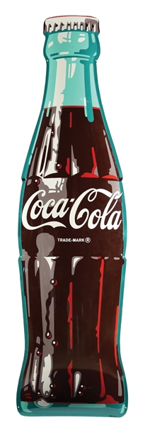 COCA-COLA DIE CUT BOTTLE SIGN.