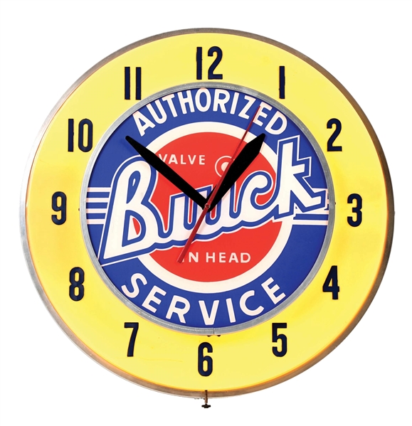 AUTHORIZED BUICK SERVICE LIGHT-UP CLOCK.