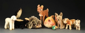 LOT OF 9: STEIFF ANIMALS