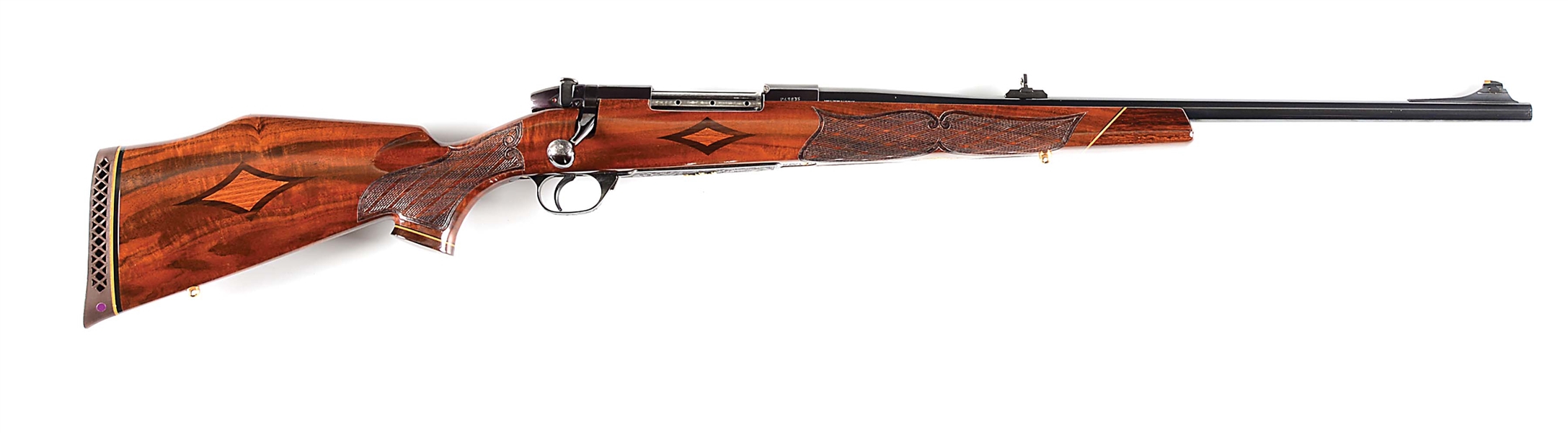 (C) DELUXE WEST GERMAN WEATHERBY MARK V BOLT ACTION RIFLE.