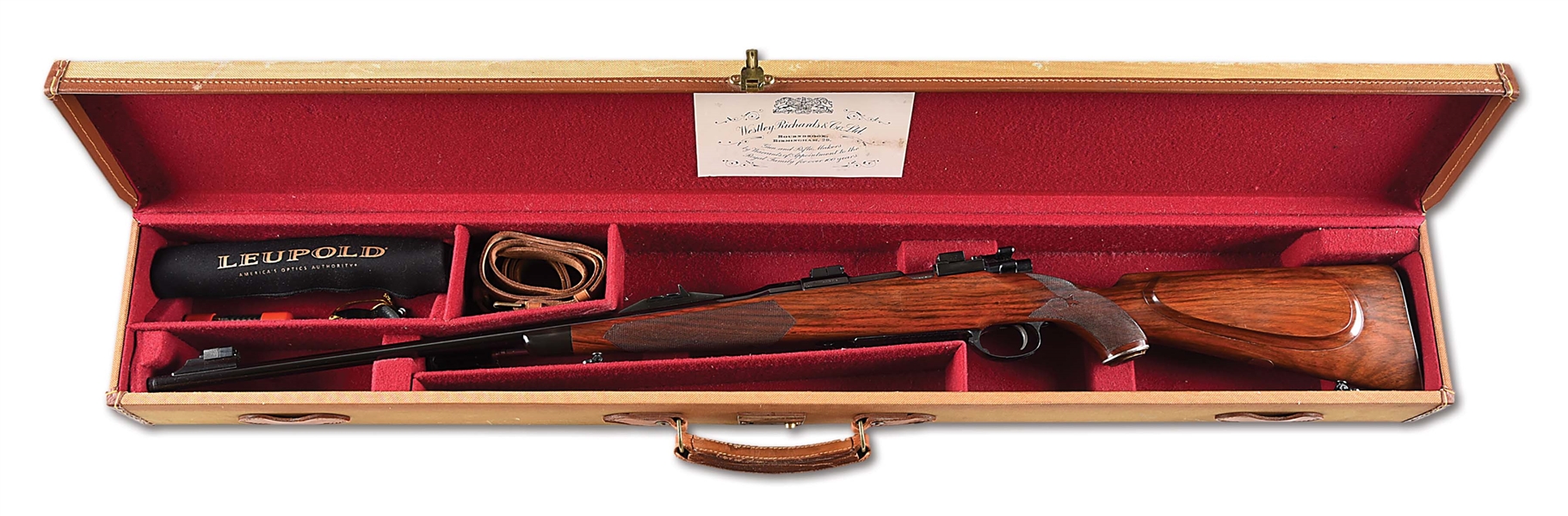 (C) CASED AND ENGRAVED WESTLEY RICHARDS BOLT ACTION MAGAZINE RIFLE.