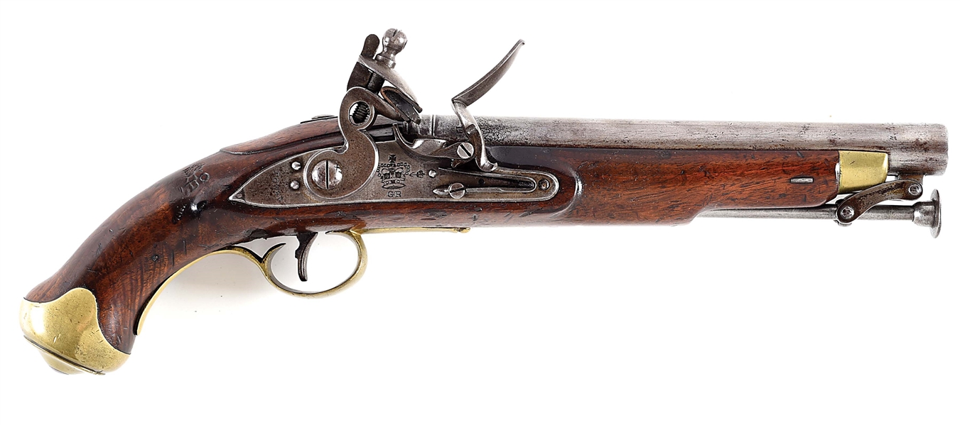 (A) BRITISH NEW LAND PATTERN FLINTLOCK PISTOL.