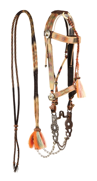 DEER LODGE HITCHED HORSEHAIR BRIDLE