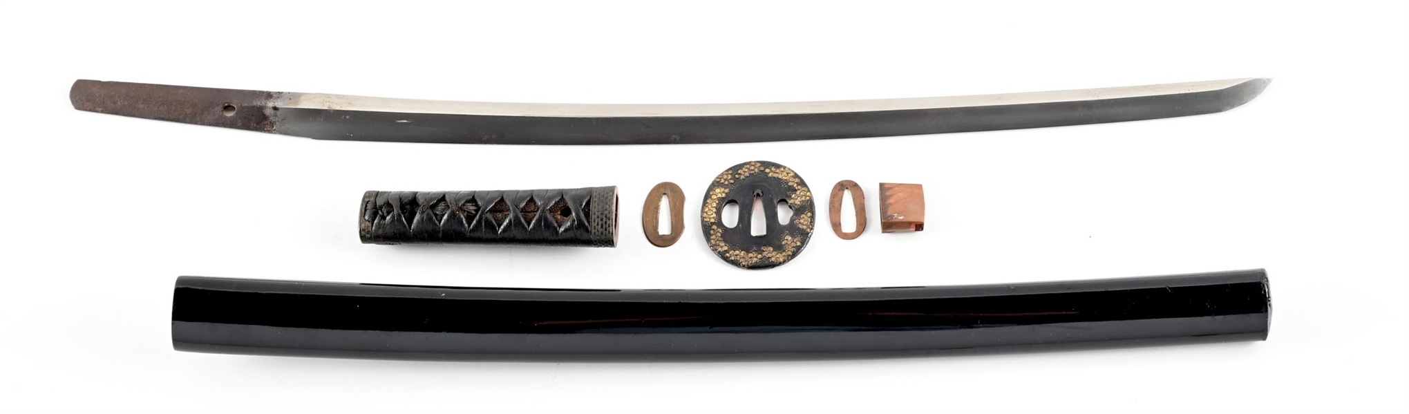 WAKIZASHI IN KOSHIRAE, SIGNED MUTSU NO KAMI DAIDO.