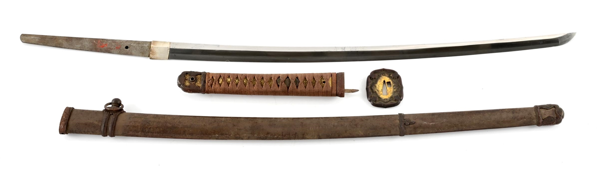 JAPANESE SHIN GUNTO KATANA SIGNED KAZUNORI.