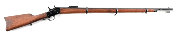 (A) REMINGTON ROLLING BLOCK SINGLE SHOT RIFLE.