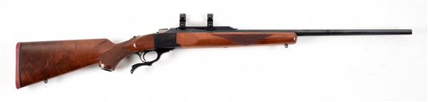 (M) RUGER NO.1 SINGLE SHOT FALLLING BLOCK RIFLE. 