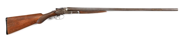 (C) HUNTER ARMS SIDE BY SIDE DOUBLE BARREL SHOTGUN 