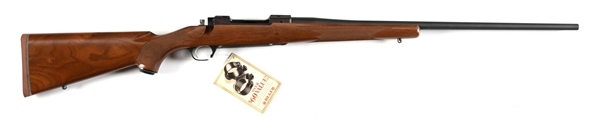 (M) RUGER M77 HAWKEYE BOLT ACTION RIFLE WITH BOX.