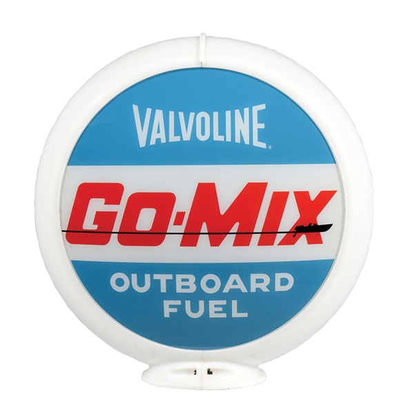 VALVOLINE GO-MIX OUTBOARD FUEL COMPLETE 13.5" GLOBE ON CAPCO BODY. 